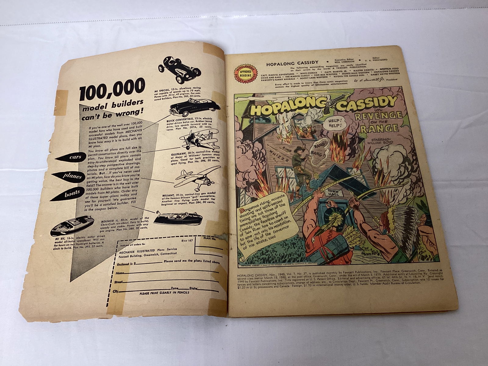 Hopalong Cassidy 37 Fawcett Western Comic Book - 6