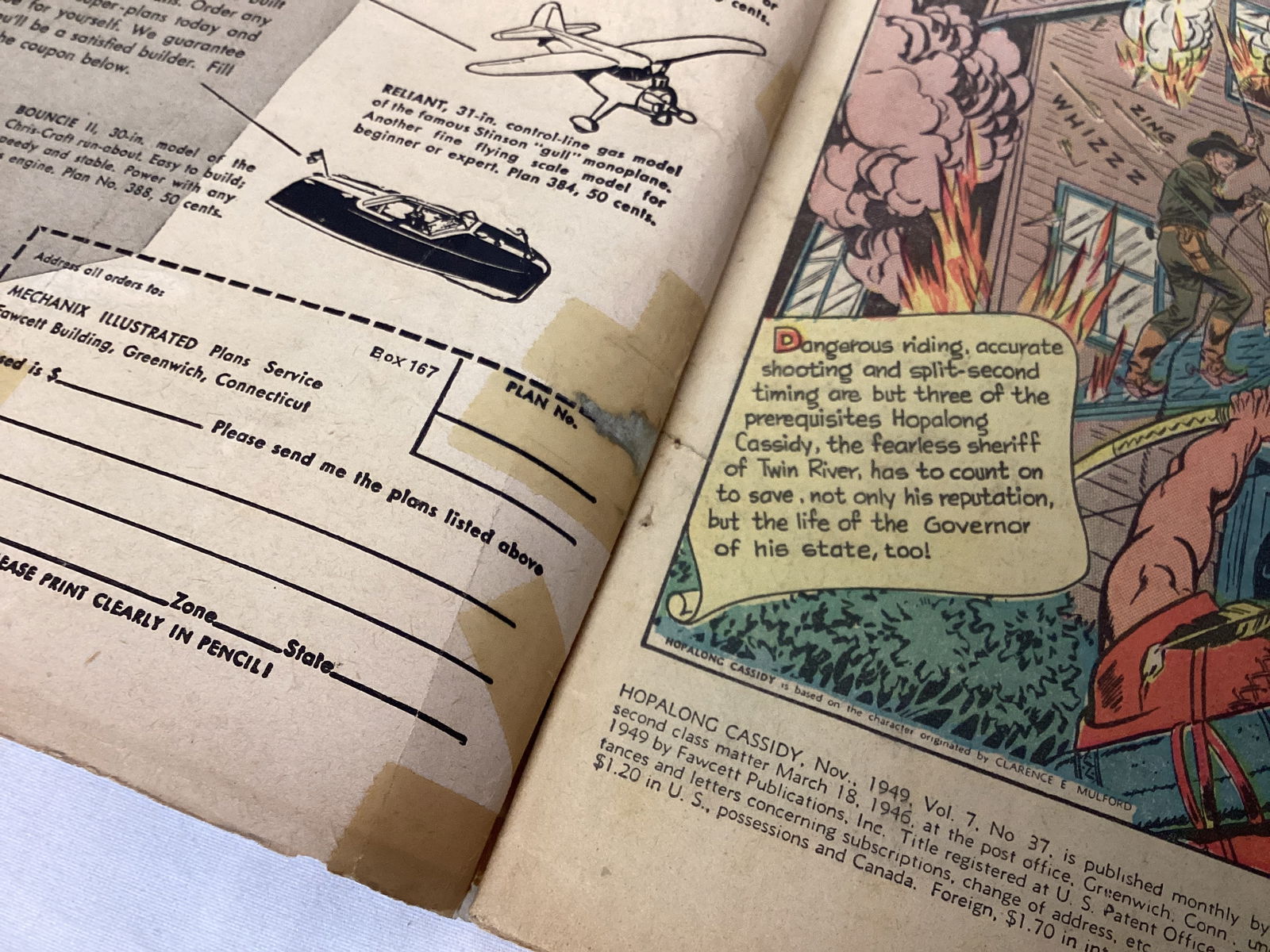 Hopalong Cassidy 37 Fawcett Western Comic Book - 7