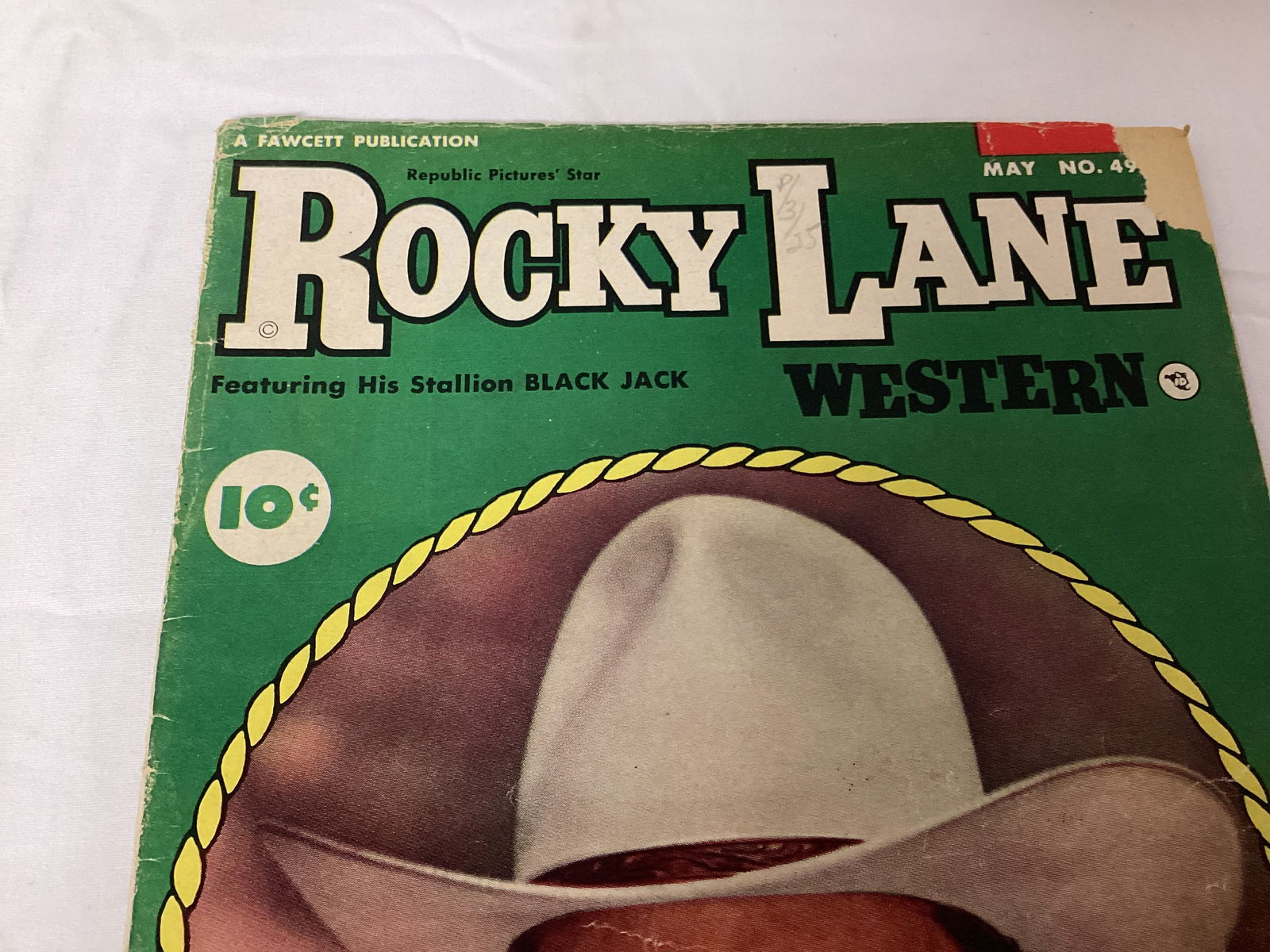 Rocky Lane Western 49 Fawcett Comic Book - 2