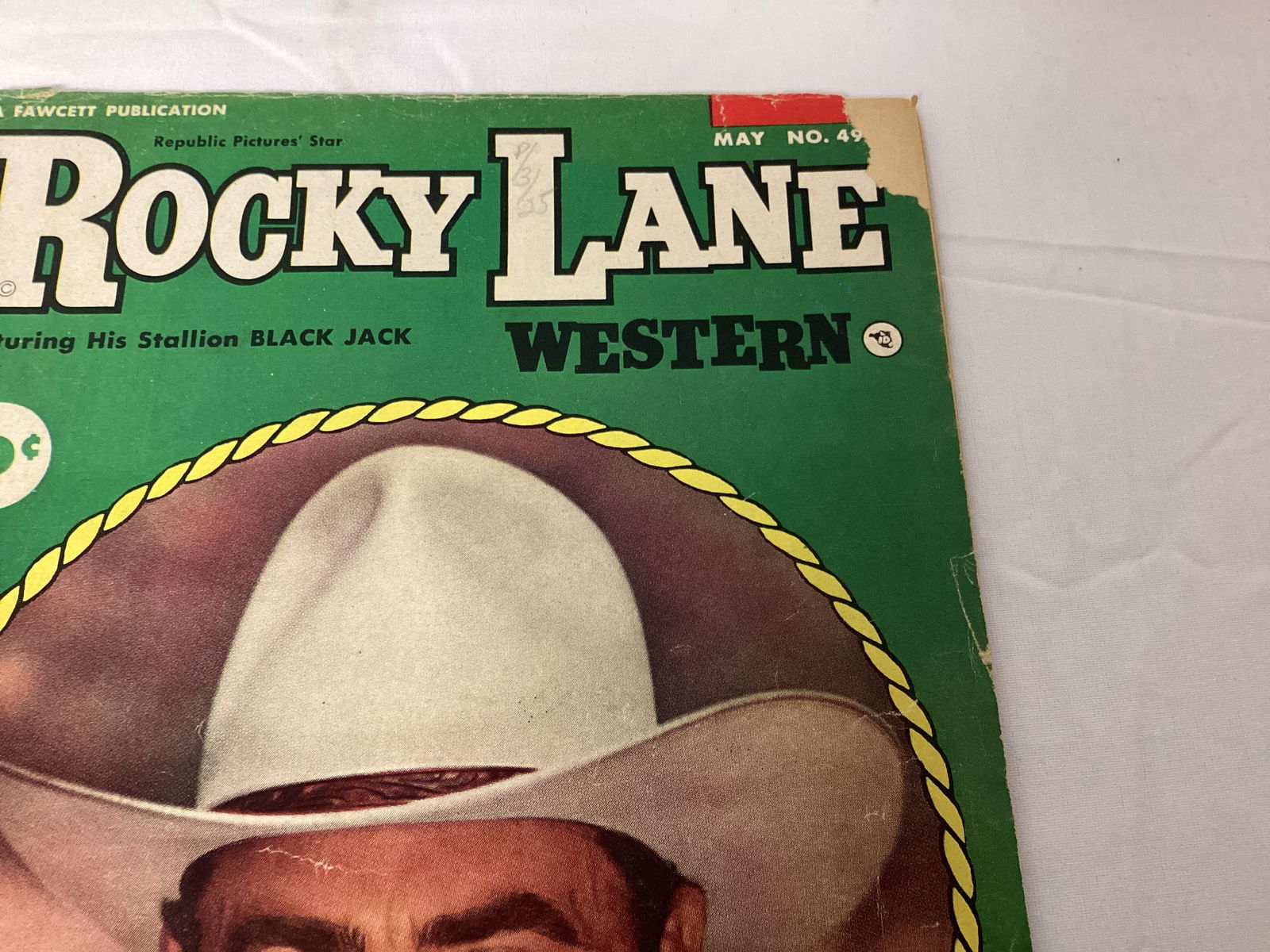 Rocky Lane Western 49 Fawcett Comic Book - 3