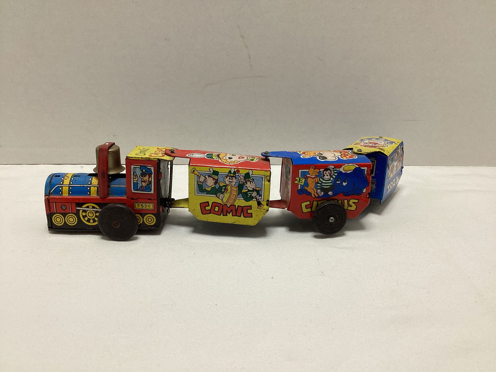 Two Wind-Up Tin and Plastic Trains - 3