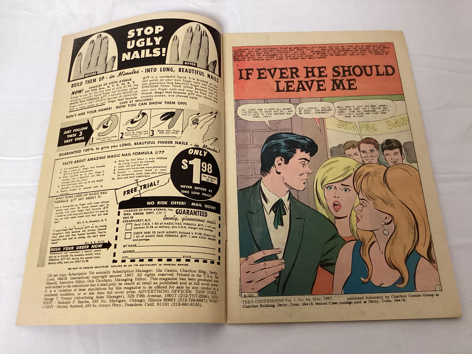 Teen Confessions 44 Charlton Comic Book - 6