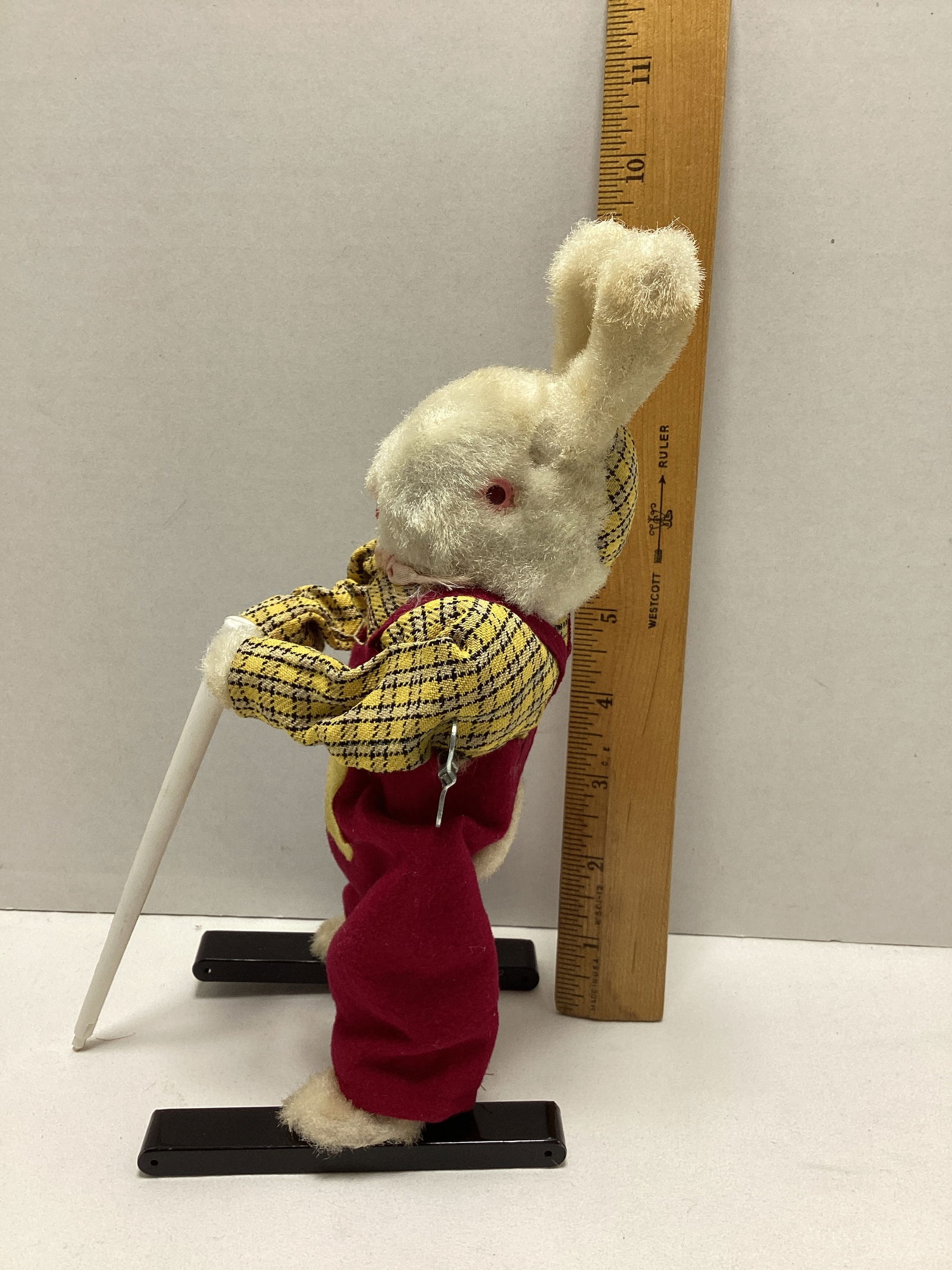 Vintage Mechanical Skiing Rabbit Toy - 3