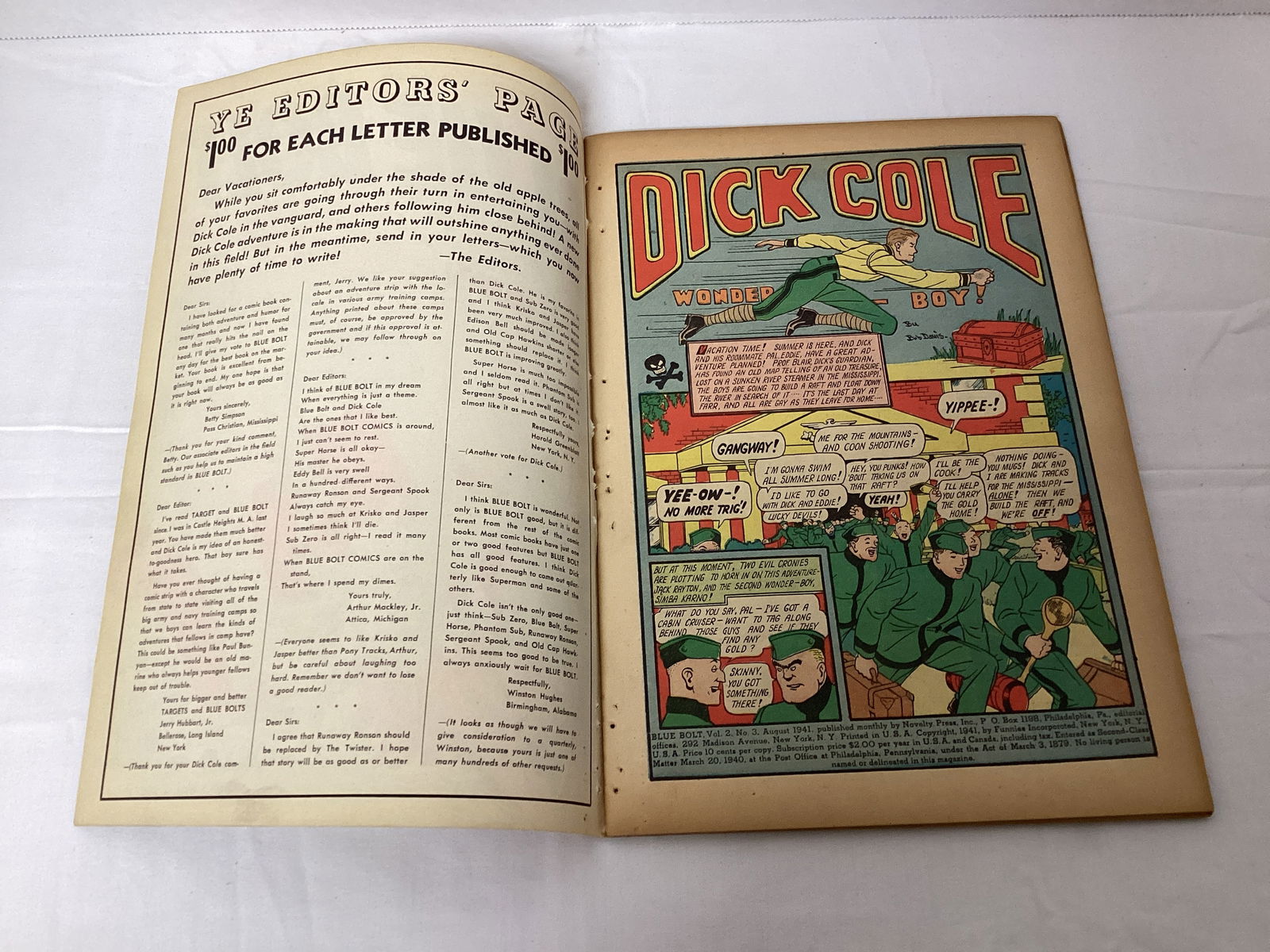 Blue Bolt Vol. 2 Issue 3 Dick Cole Comic Book - 6