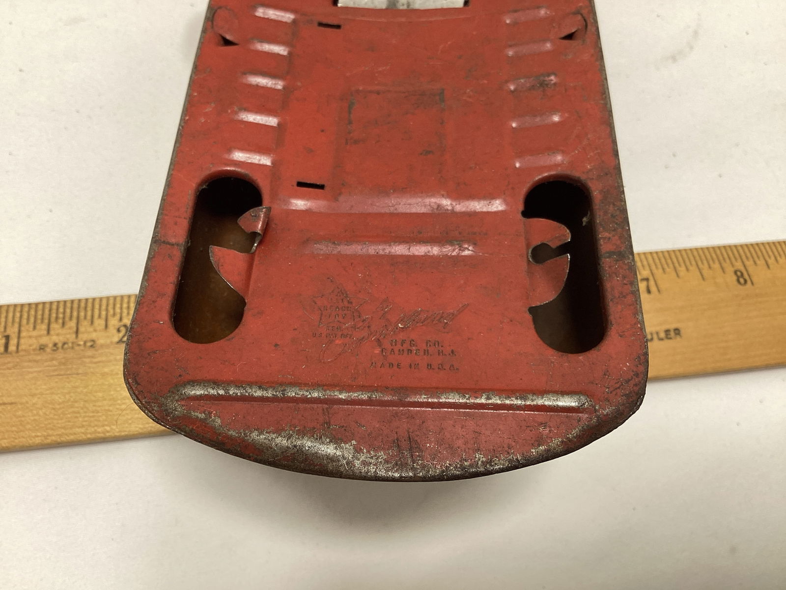 Tin Litho Vespa, Fire Chief Car, and Tractor Trailer - 8