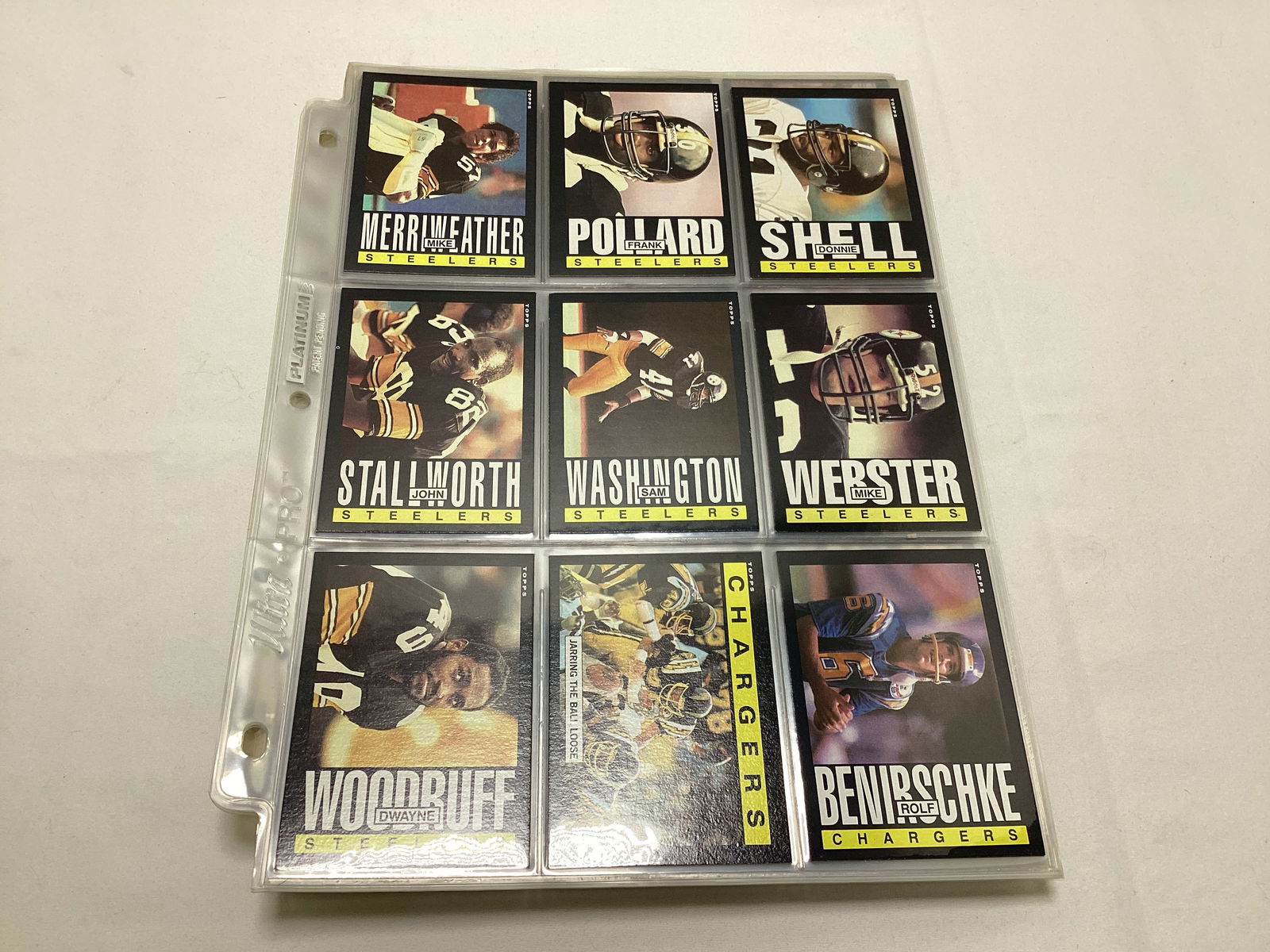 1985 Topps NFL Football Cards in Binder Pages - 19