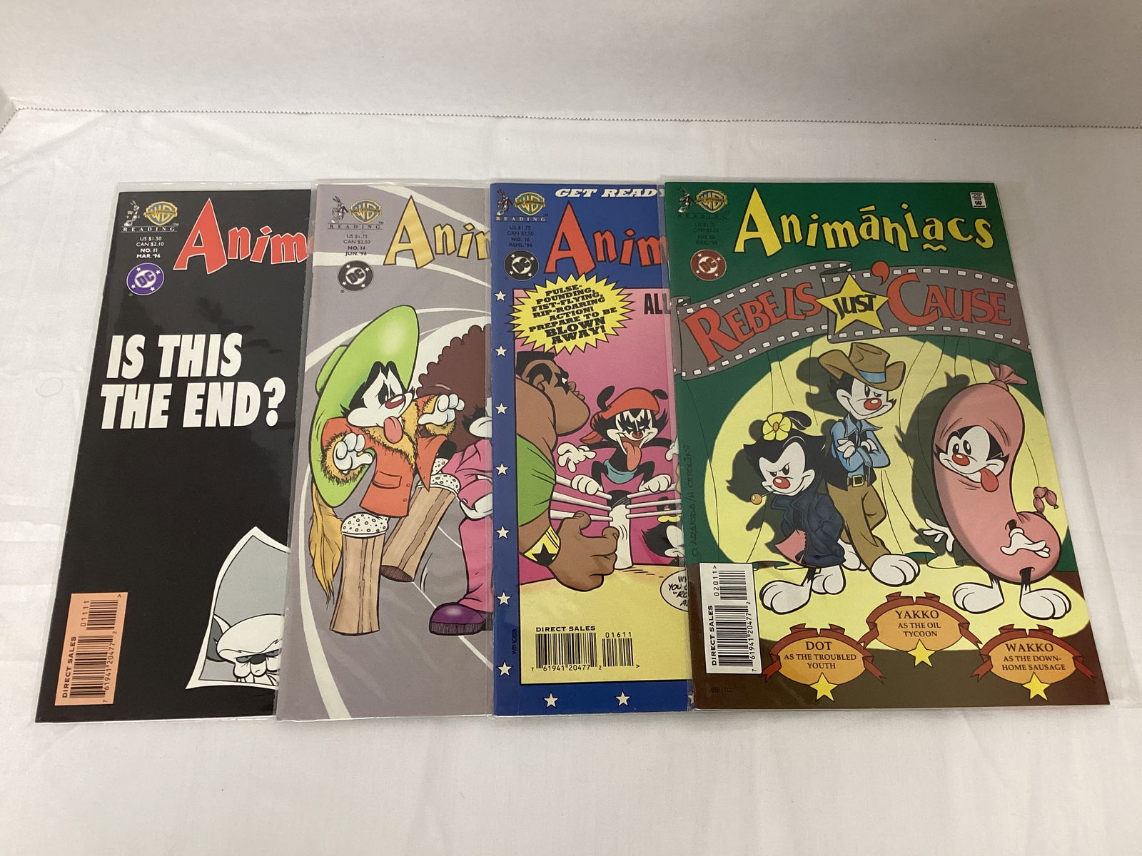 Four Animaniacs DC Comic Books: please preview and see all photos for condition 