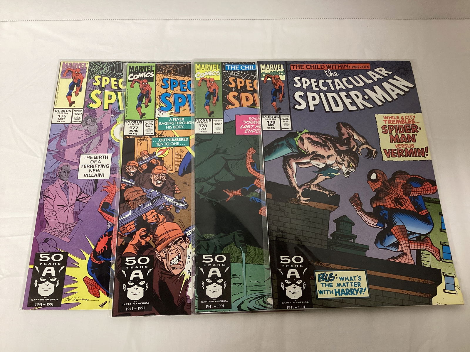 The Spectacular Spider-Man 176-179 Marvel Comic Books (1 of 3)