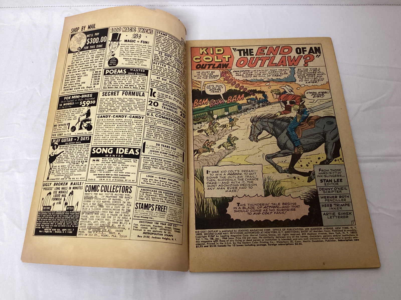 Kid Colt Outlaw 138 Marvel Comic Book - 6