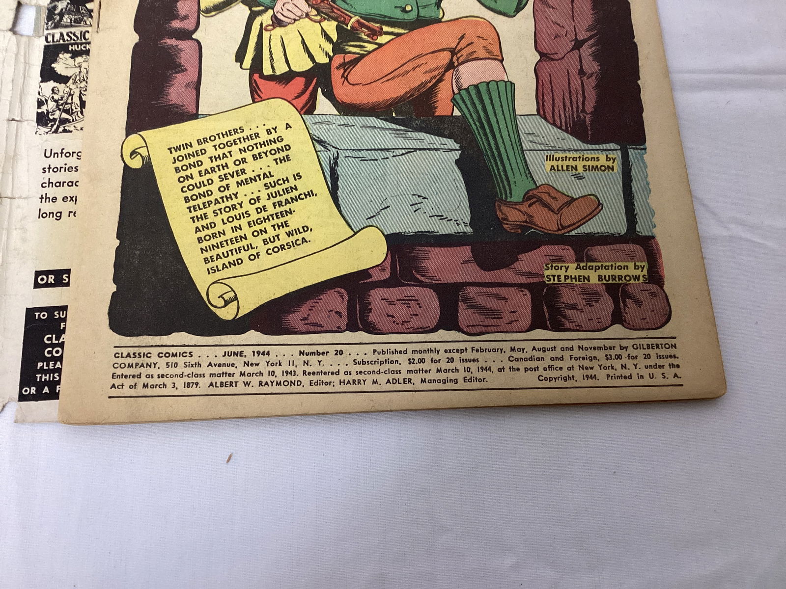 Classic Comics 20 Corsican Brothers Comic Book - 7