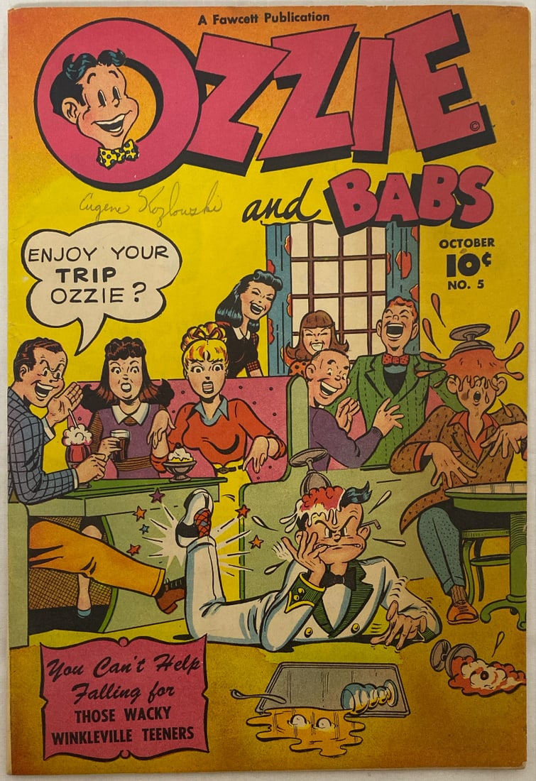 Ozzie and Babs 5 Fawcett Comic Book: 1948, Please preview and see all photos for condition