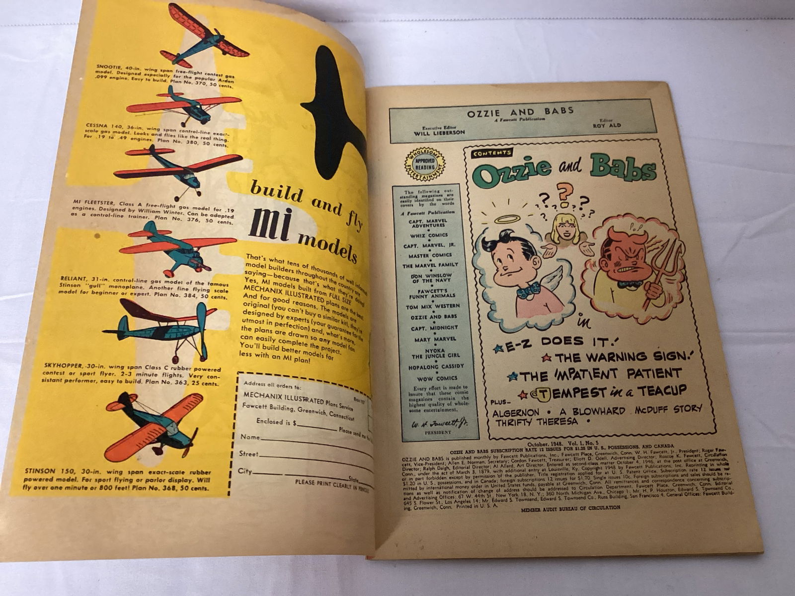 Ozzie and Babs 5 Fawcett Comic Book - 6