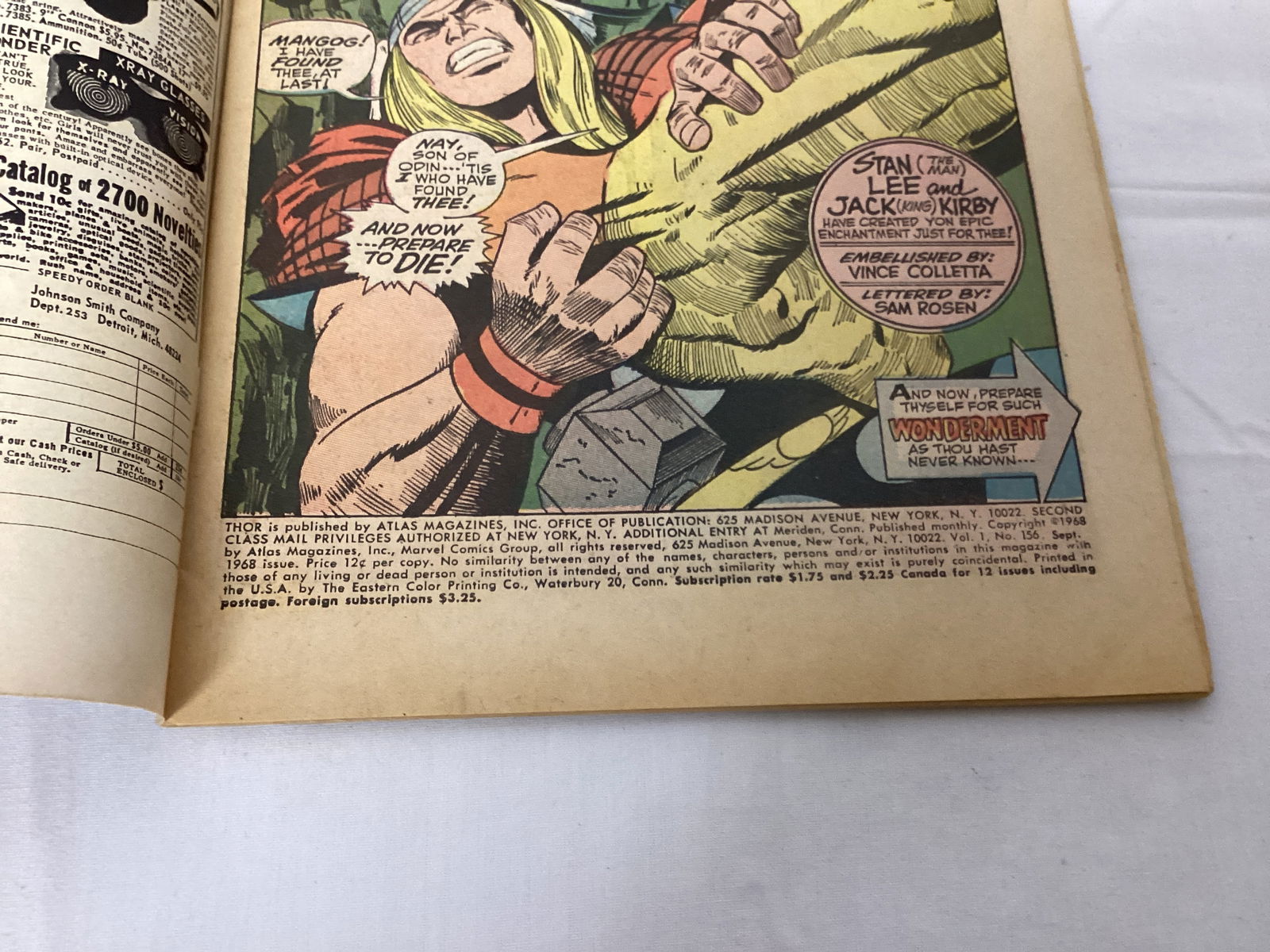The Mighty Thor 156 Marvel Comic Book - 7