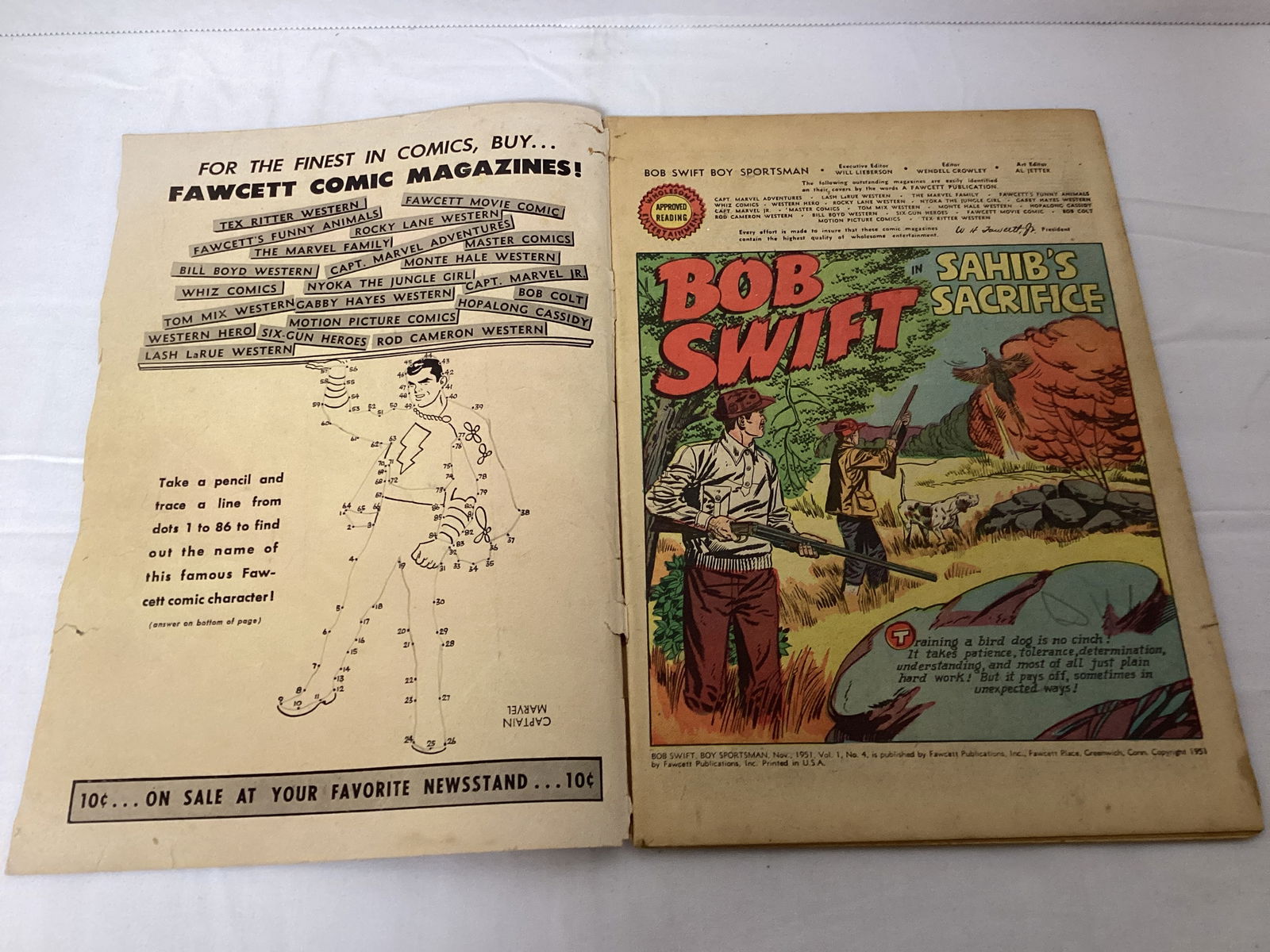 Bob Swift Boy Sportsman 4 Fawcett Comic Book - 6