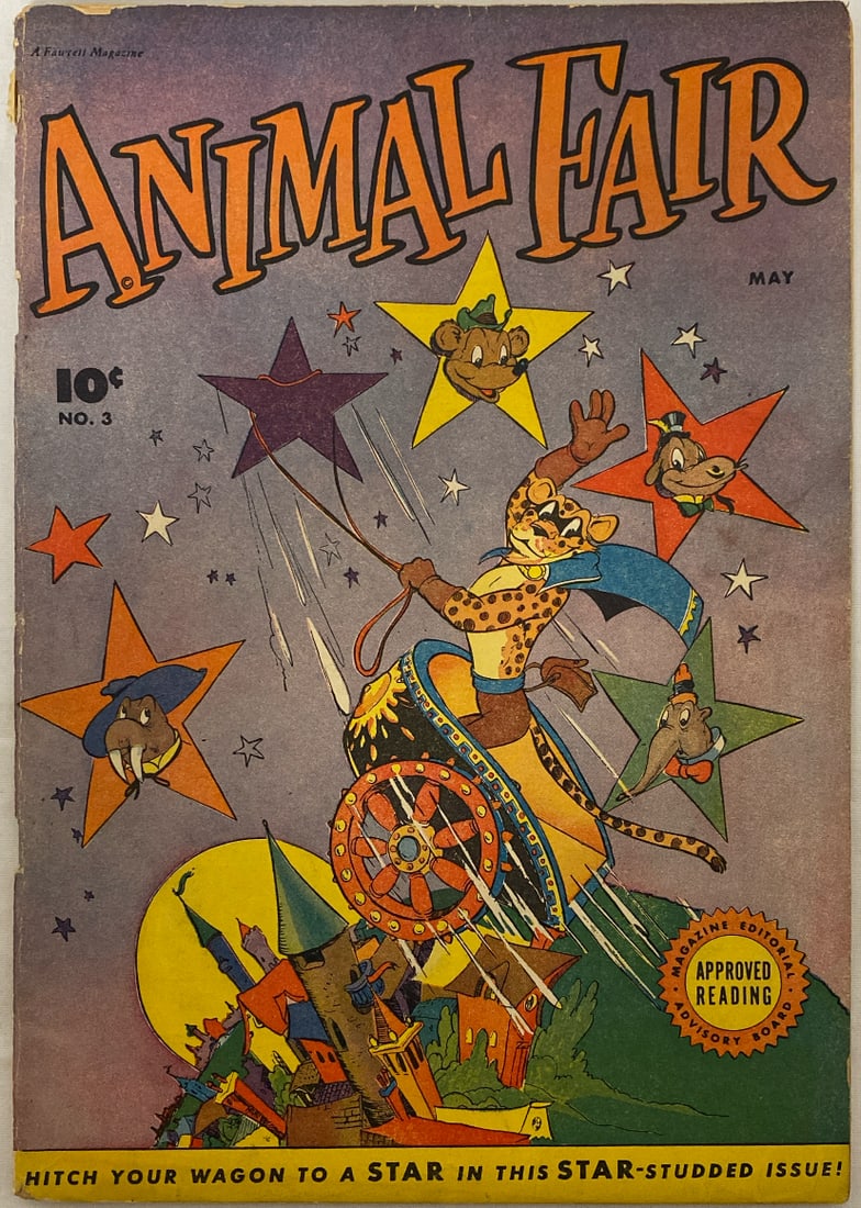 Animal Fair 3 Fawcett Comic Book: 1946, Please preview and see all photos for condition