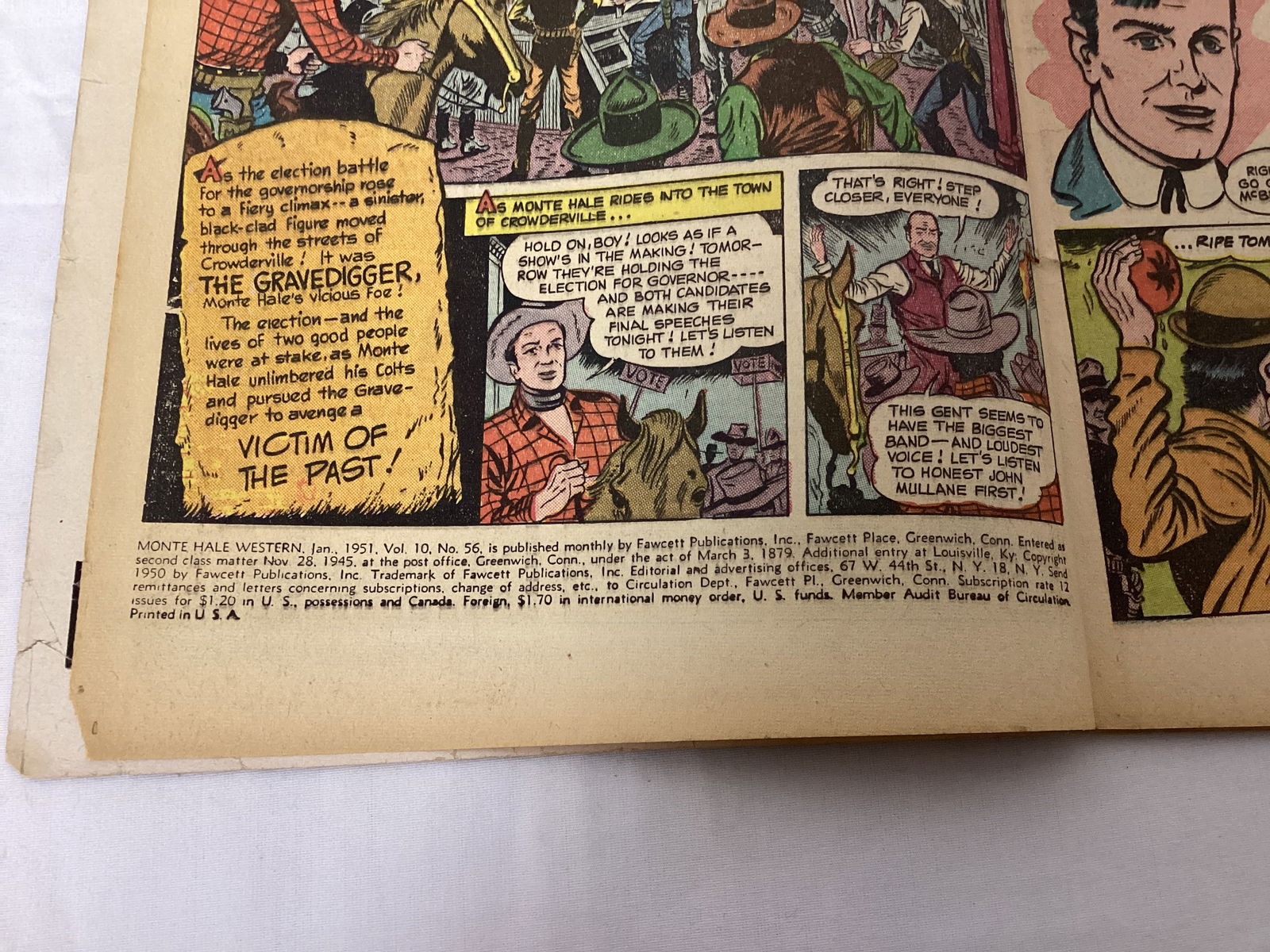 Monte Hale Western 56 Fawcett Comic Book - 7