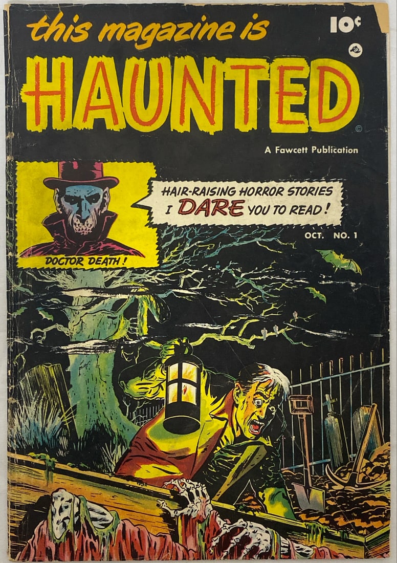 This Magazine is Haunted 1 Fawcett Comic Book: 1951, Please preview and see all photos for condition 