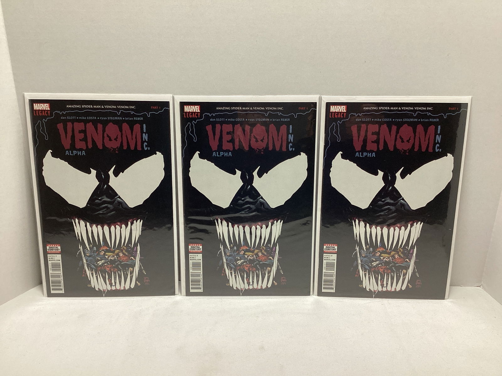 Three Venom Inc. Alpha 1 Marvel Comic Books: Spider-Man
