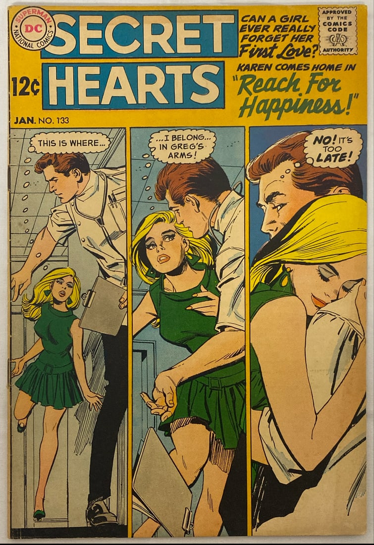 Secret Hearts 133 DC Comic Book: 1969, Please preview and see all photos for condition