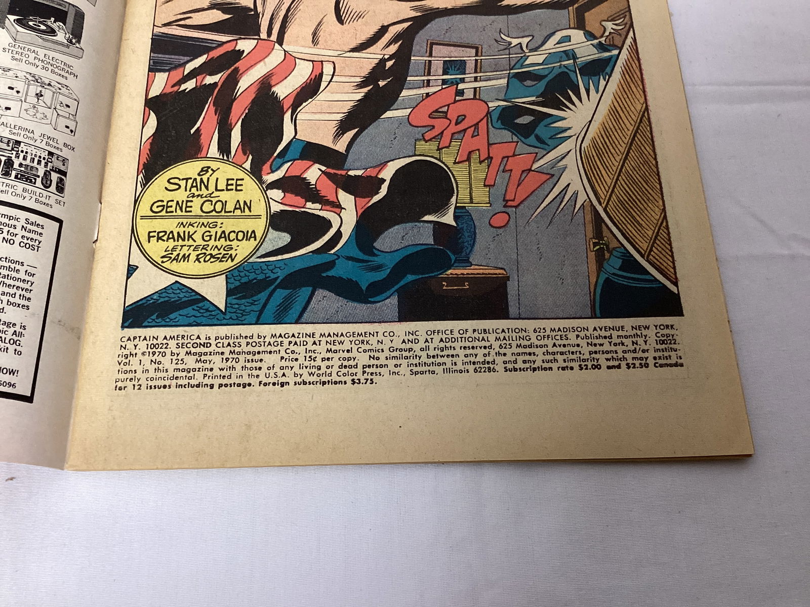 Captain America 125 Marvel Comic Book - 7