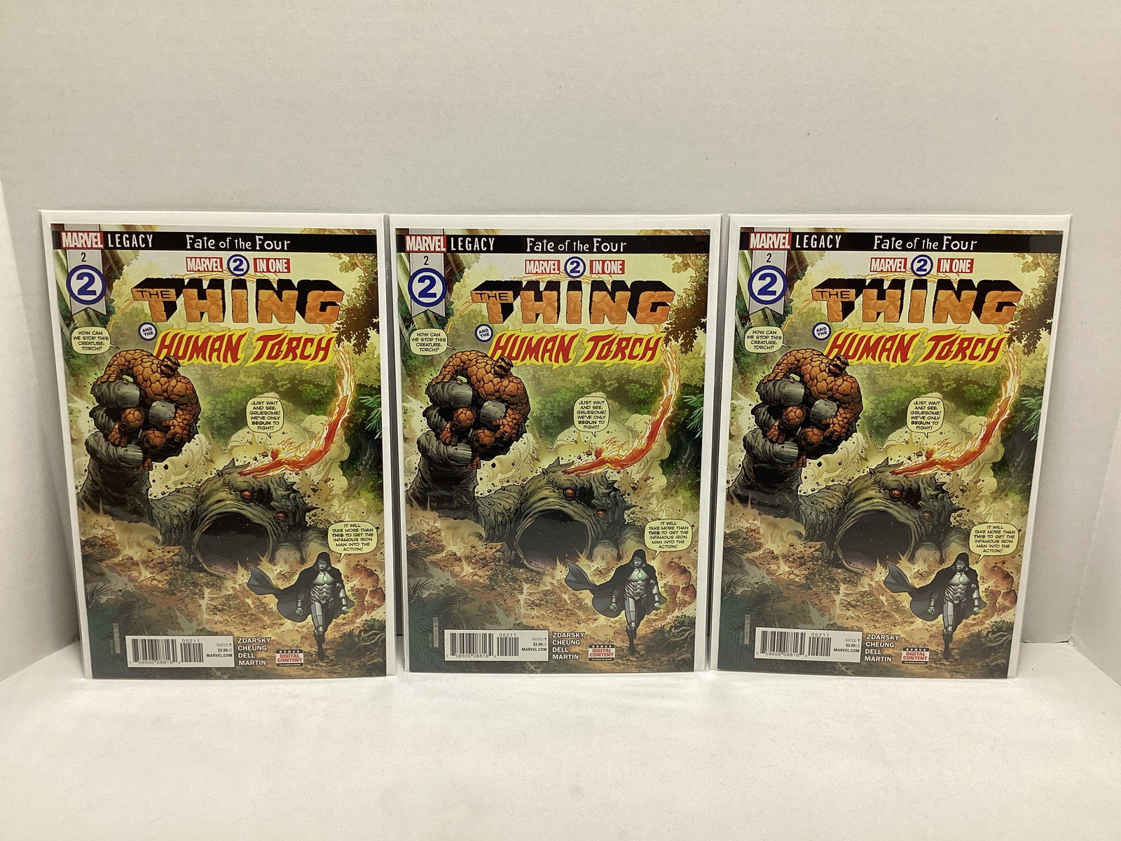 Three The Thing and Human Torch 2 Marvel Comic Books (1 of 4)