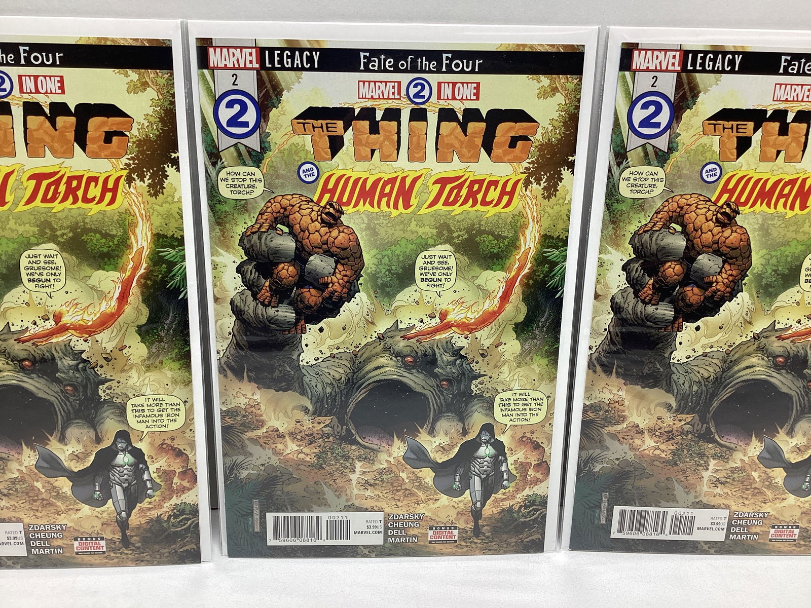 Three The Thing and Human Torch 2 Marvel Comic Books - 3