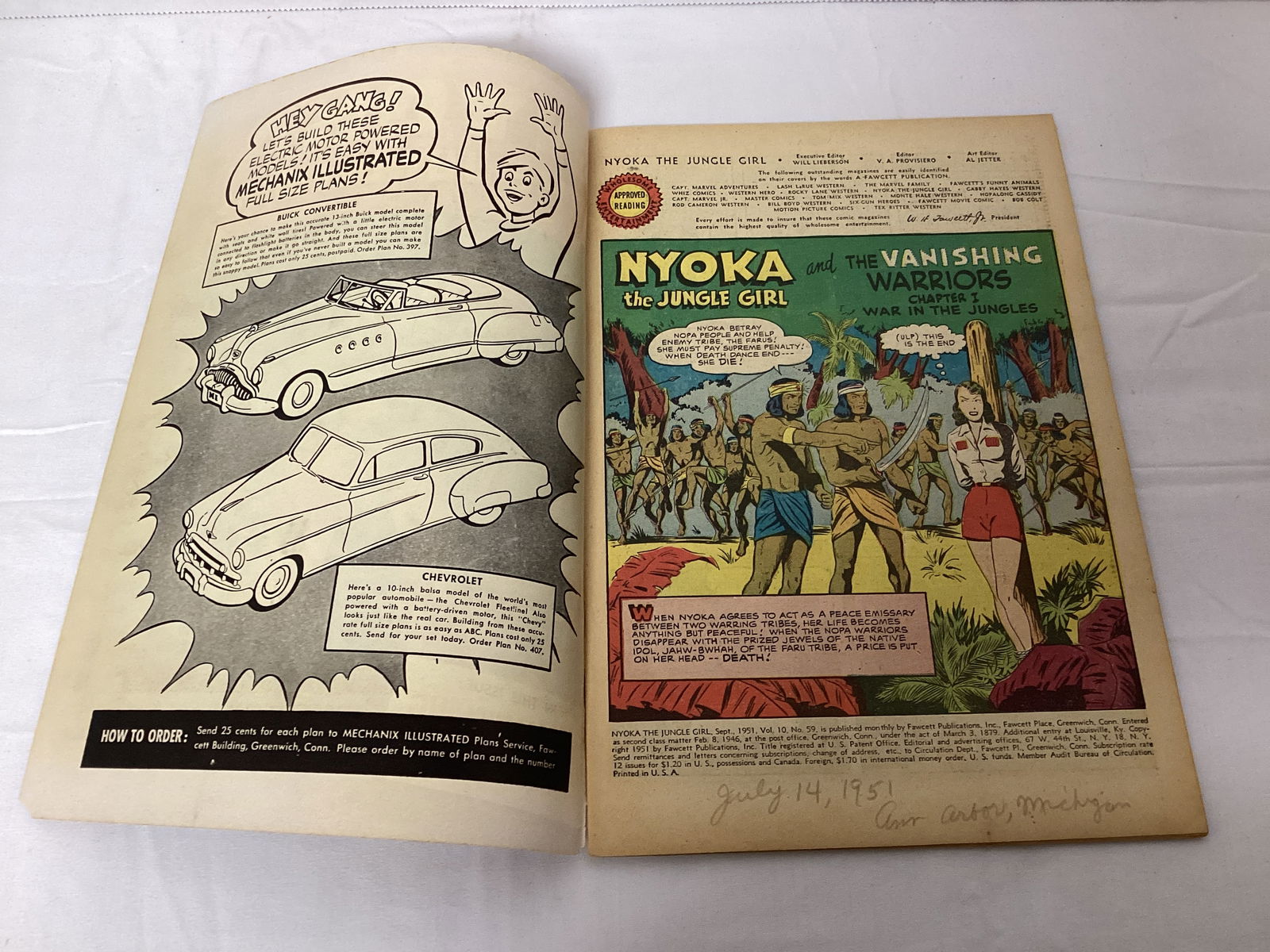 Nyoka the Jungle Girl 59 Fawcett Comic Book - 6