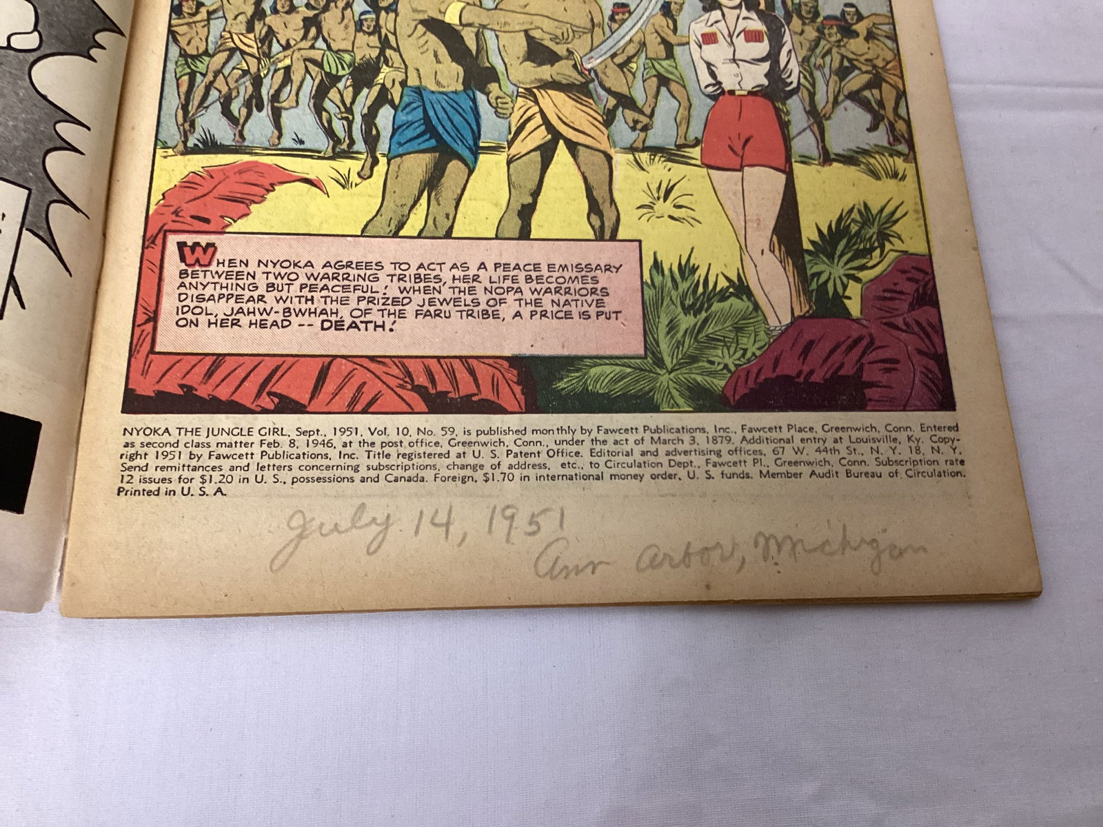 Nyoka the Jungle Girl 59 Fawcett Comic Book - 7