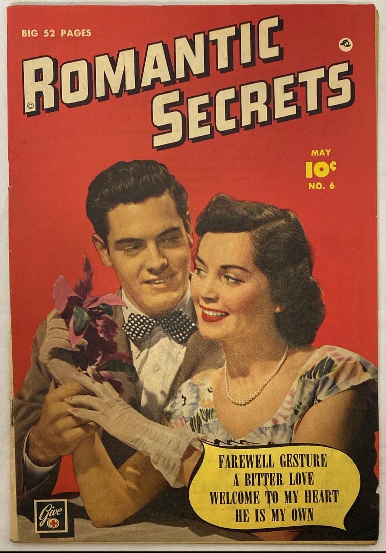 Romantic Secrets 6 Fawcett Comic Book: 1950, Please preview and see all photos for condition