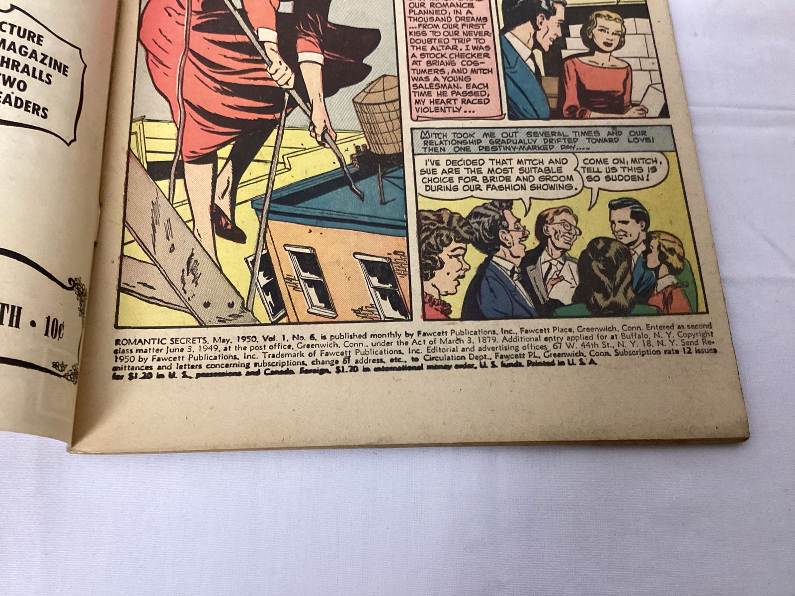 Romantic Secrets 6 Fawcett Comic Book - 7