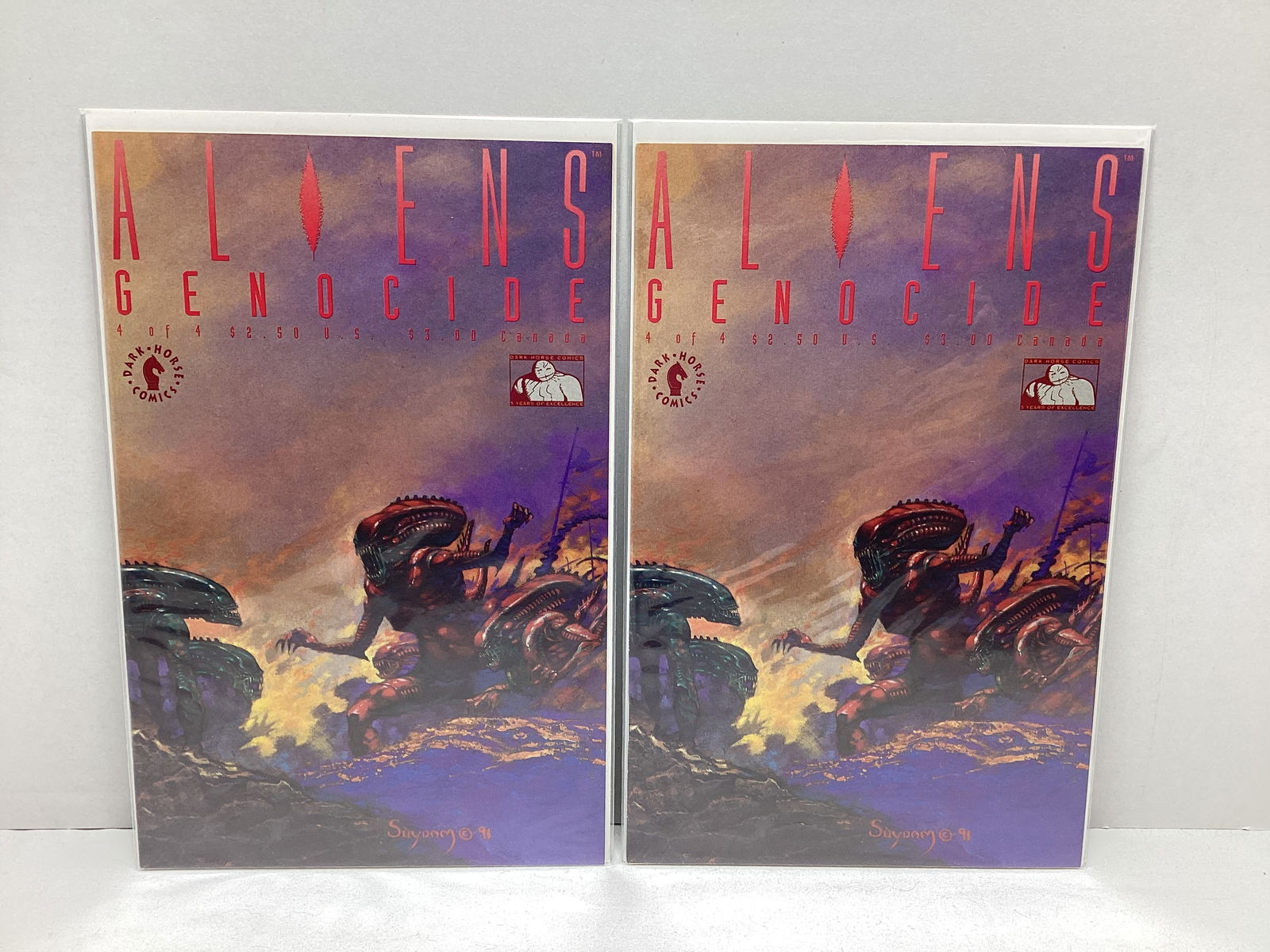 Two Alien Genocide 4 Dark Horse Comic Books: .