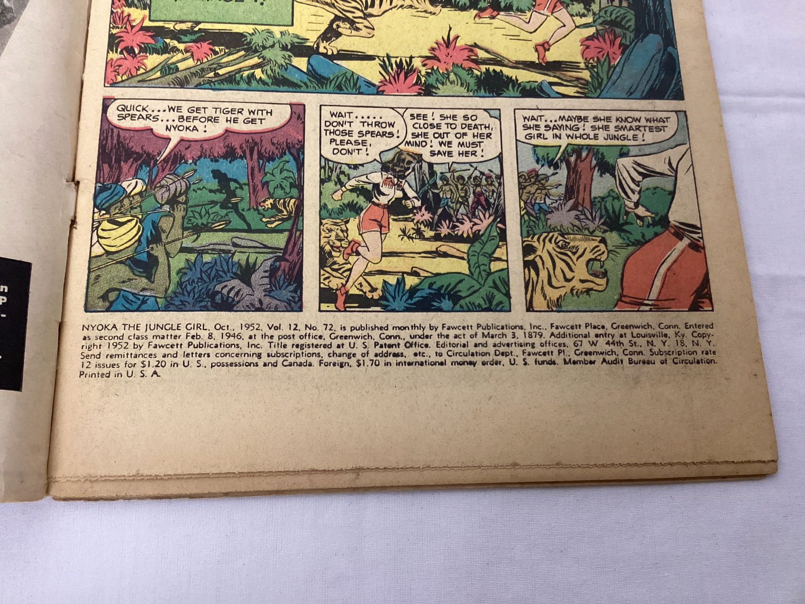 Nyoka the Jungle Girl 72 Fawcett Comic Book - 7