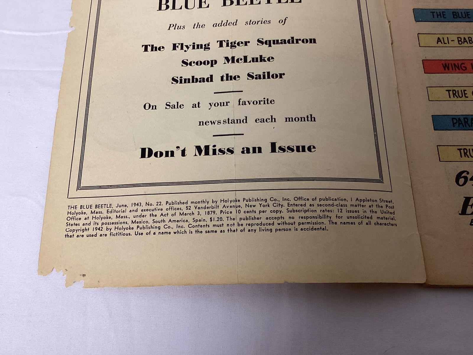 New Blue Beetle 22 Fox Comic Book - 7