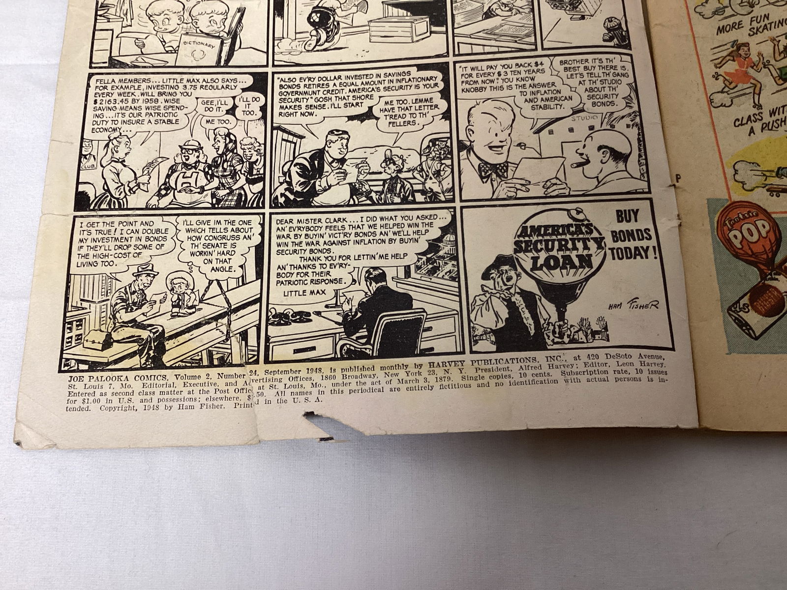 Joe Palooka Comics 24 Harvey Comic Book - 7