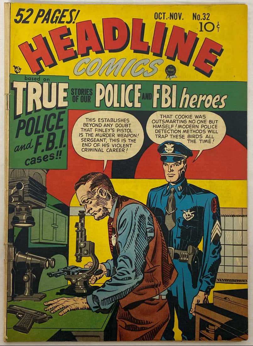 Headline Comics 32 Comic Book: 1948, Simon and Kirby, Please preview and see all photos for condition