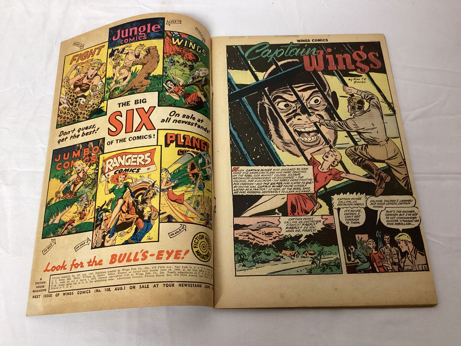 Wings Comics 107 Fiction House Comic Book - 6