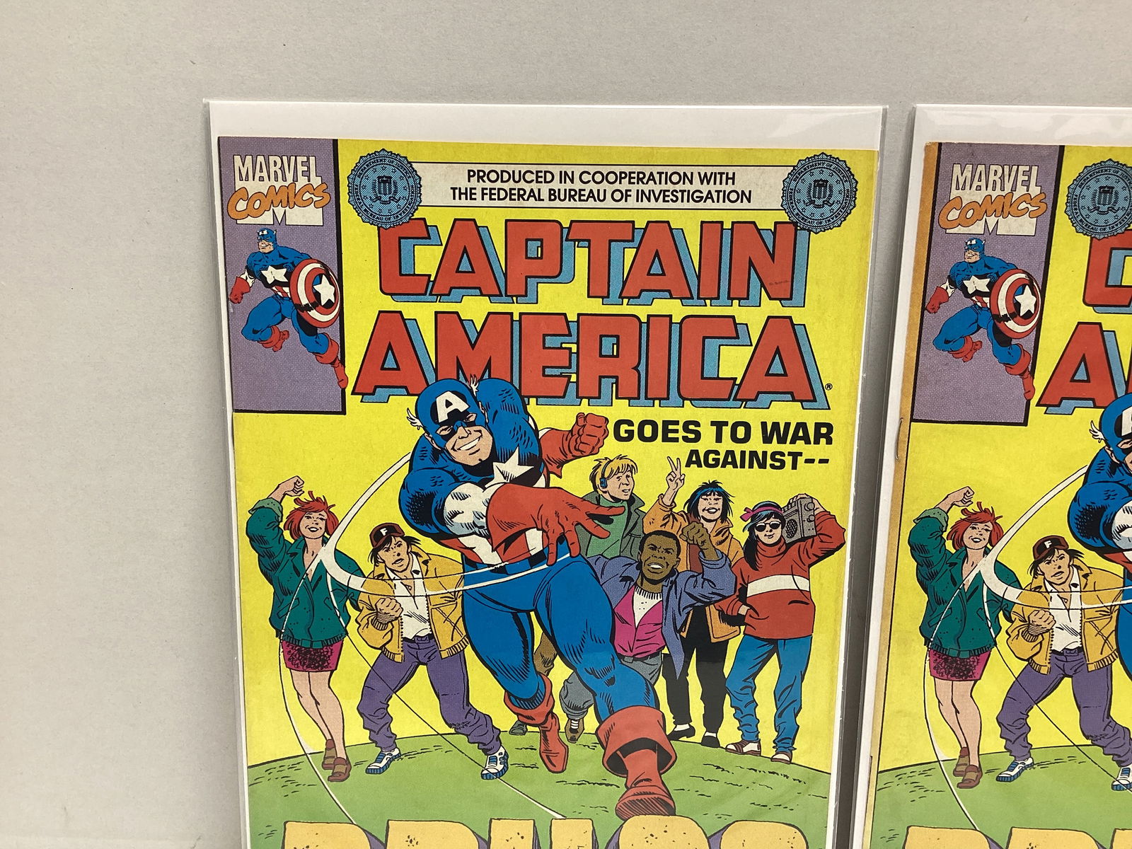 Two Marvel Captain America Goes to War Against Drugs Comic Books - 2