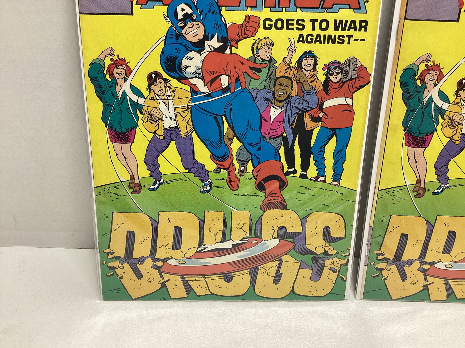 Two Marvel Captain America Goes to War Against Drugs Comic Books - 3