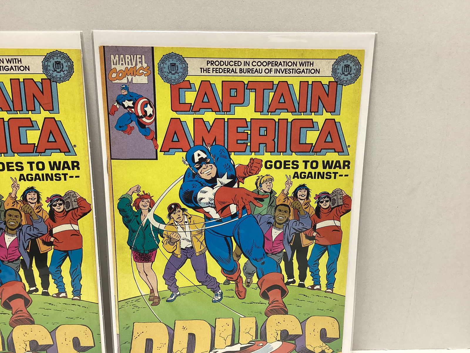 Two Marvel Captain America Goes to War Against Drugs Comic Books - 4