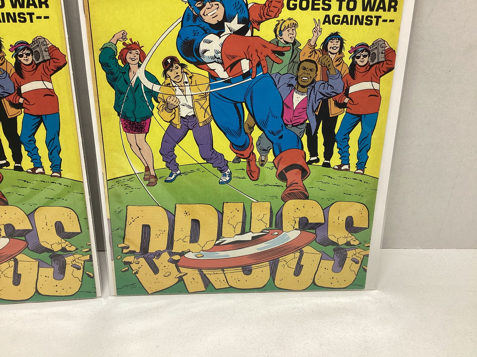 Two Marvel Captain America Goes to War Against Drugs Comic Books - 5