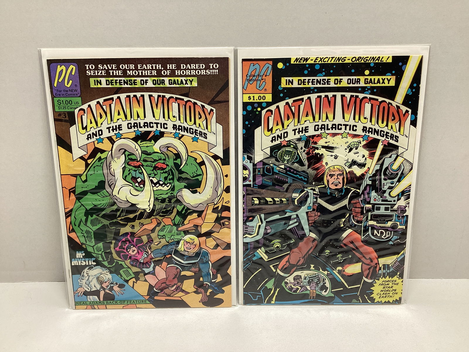 Two Captain Victory PC Comic Books: . 