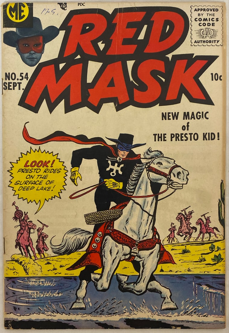 Red Mask 54 Magazine Enterprises Comic Book: 1957, Please preview and see all photos for condition