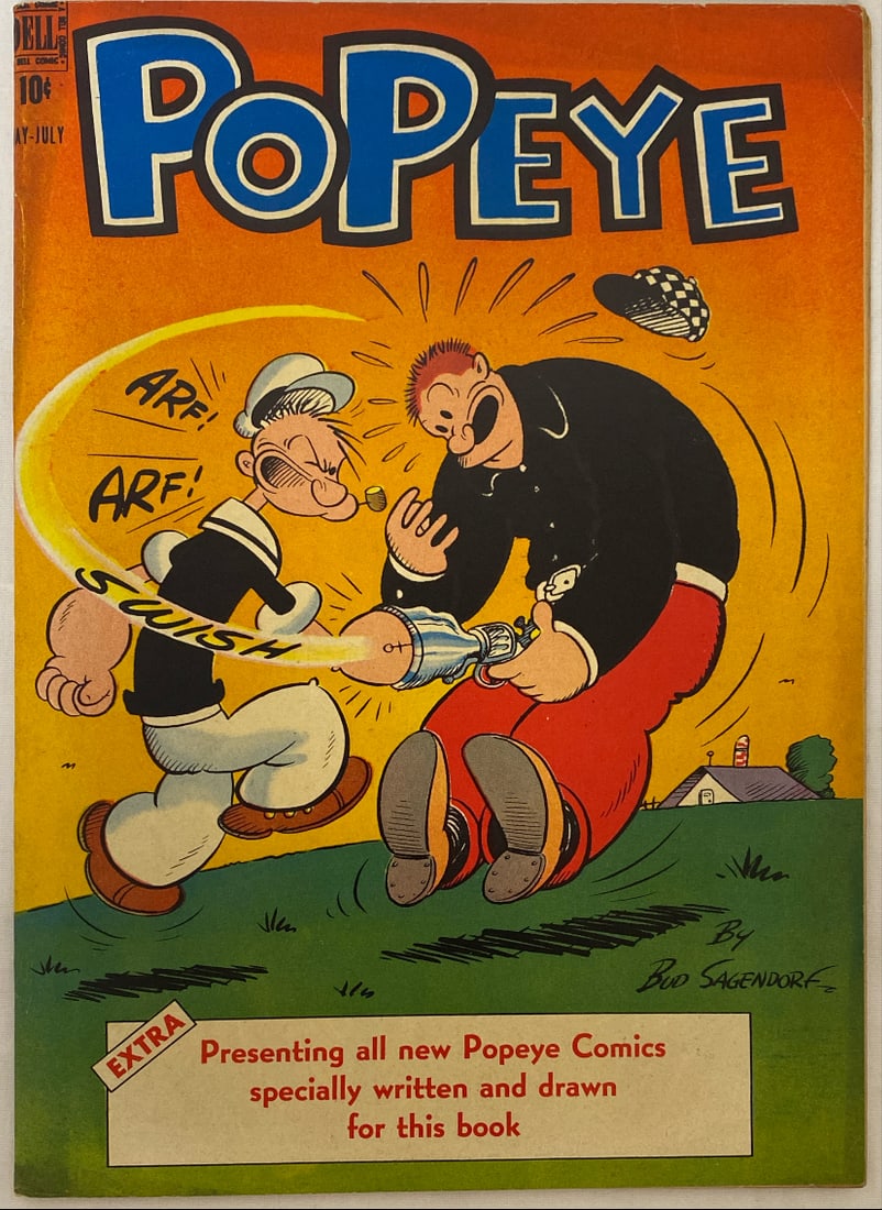 Popeye 2 Dell Comic Book: 1948, Please preview and see all photos for condition 