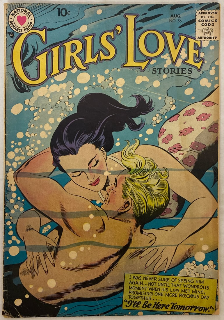 Girls' Love Stories 56 DC Comic Book: 1958, Please preview and see all photos for condition 