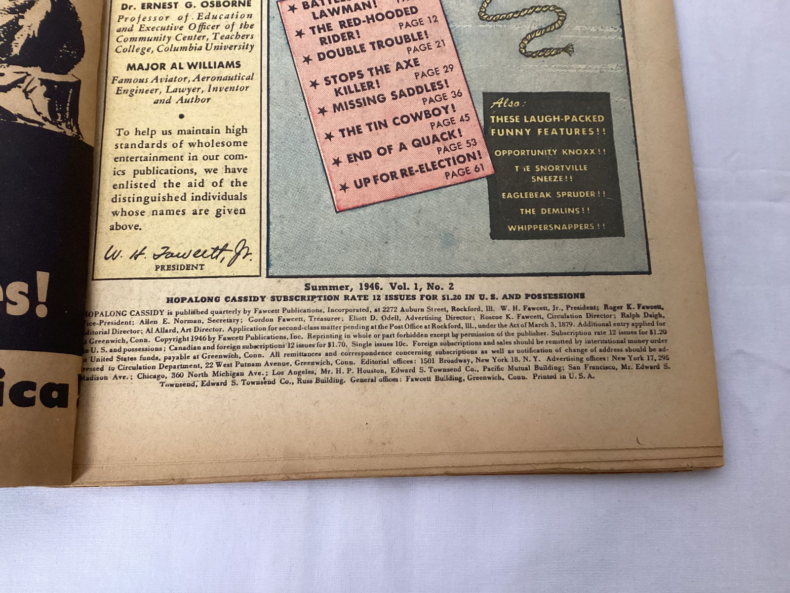 Hopalong Cassidy 2 Fawcett Western Comic Book - 7