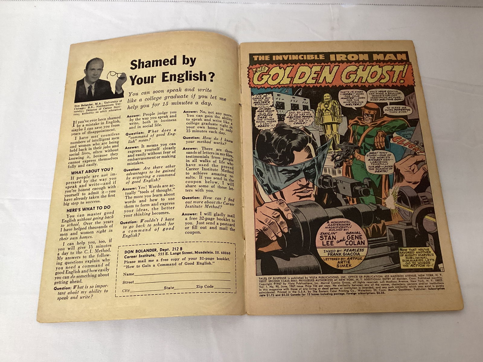 Tales of Suspense 90 Marvel Captain America Iron Man Comic Book - 6