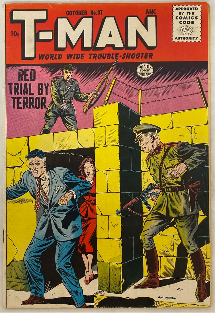 T-Man 37 Comic Book: 1956, Please preview and see all photos for condition 