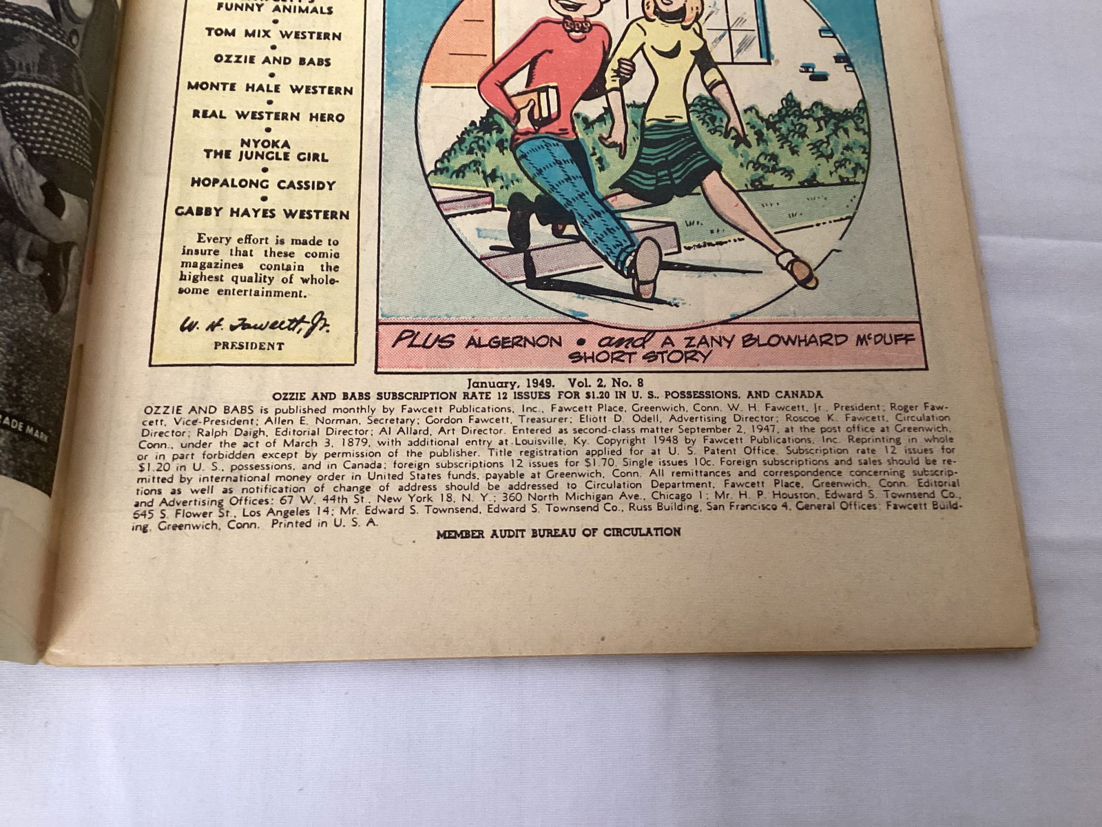Ozzie and Babs 8 Fawcett Comic Book - 7
