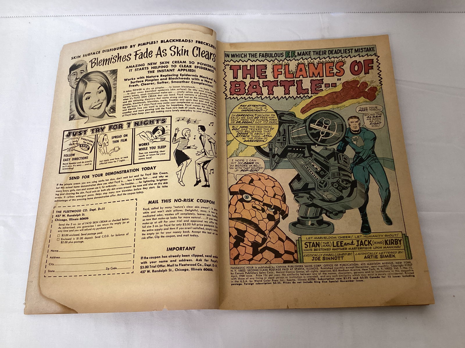 Fantastic Four 73 Marvel Comic Book - 6