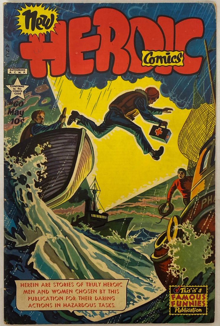 New Heroic Comics 60 Famous Funnies Comic Book: 1950, Please preview and see all photos for condition